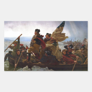 Washington Crossing Delaware Art Rectangular Sticker
