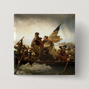 Washington Crossing the Delaware - 1851 15 Cm Square Badge