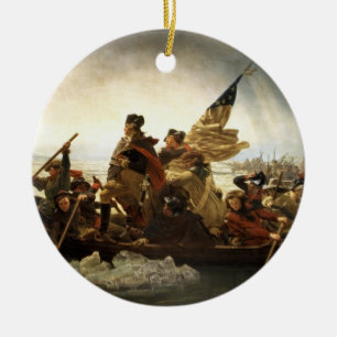 Washington Crossing the Delaware - 1851 Ceramic Tree Decoration