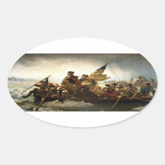 Washington Crossing the Delaware - 1851 Oval Sticker