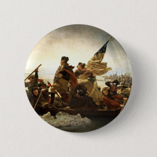 Washington Crossing the Delaware 6 Cm Round Badge