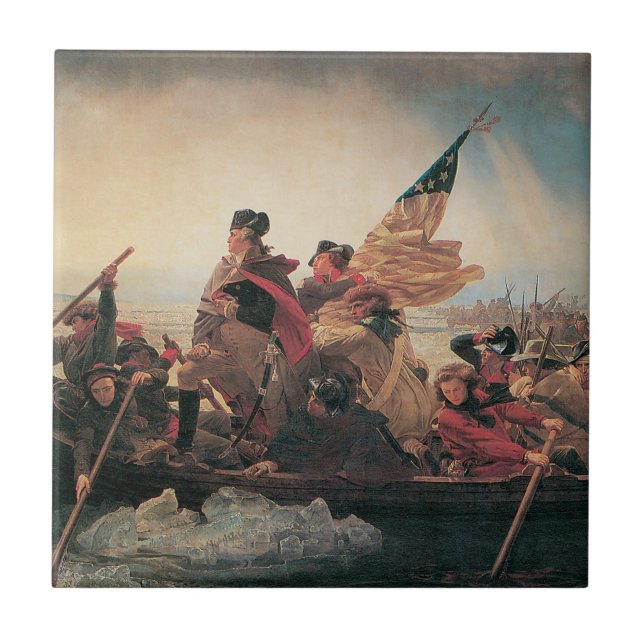 Washington Crossing the Delaware by Emanuel Leutze Ceramic Tile (Front)