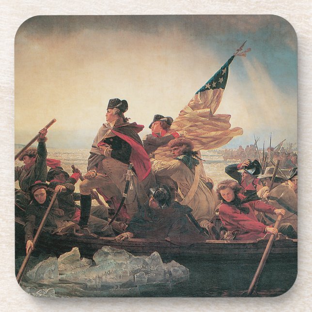 Washington Crossing the Delaware by Emanuel Leutze Coaster (Front)