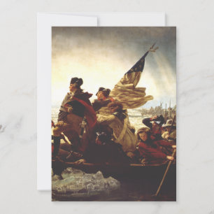 Washington Crossing the Delaware by Emanuel Leutze Invitation