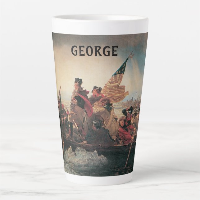 Washington Crossing the Delaware by Emanuel Leutze Latte Mug (Front)