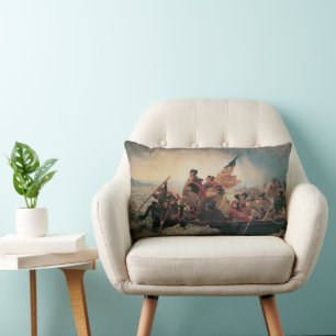 Washington Crossing the Delaware by Emanuel Leutze Lumbar Cushion