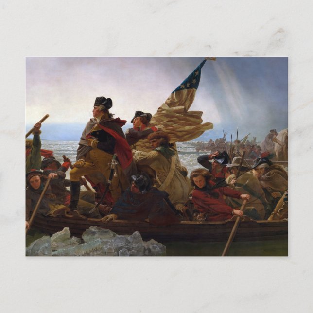 Washington Crossing The Delaware by Emanuel Leutze Postcard (Front)