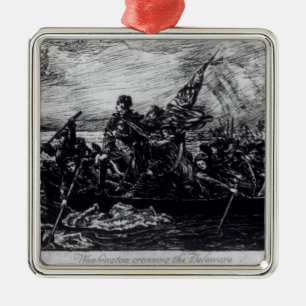 Washington Crossing the Delaware Metal Ornament