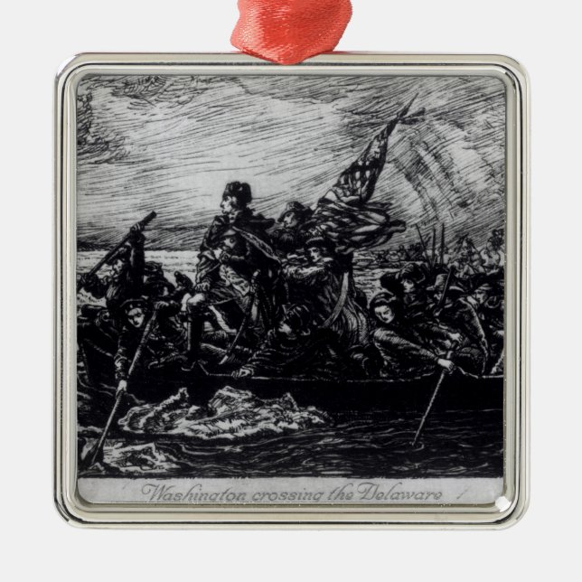 Washington Crossing the Delaware Metal Ornament (Front)