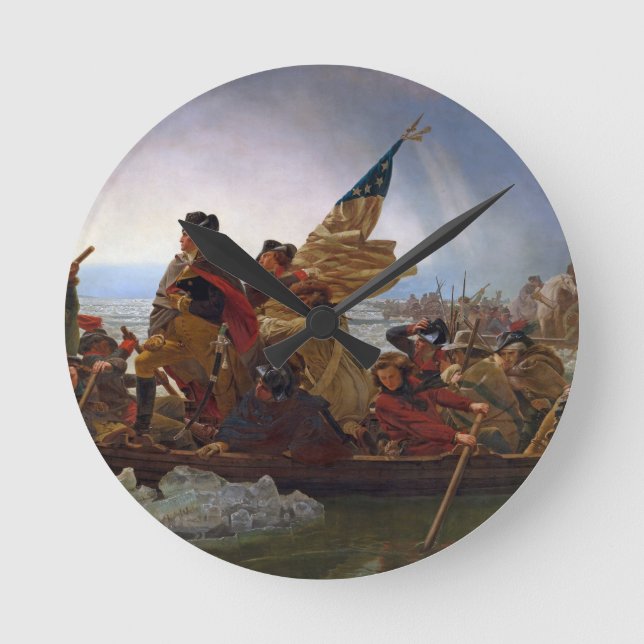 Washington Crossing the Delaware River Round Clock (Front)