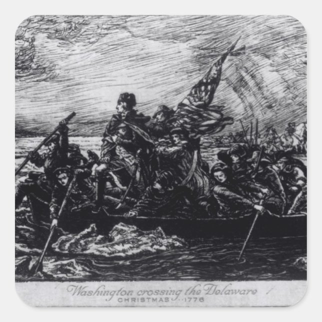 Washington Crossing the Delaware Square Sticker (Front)