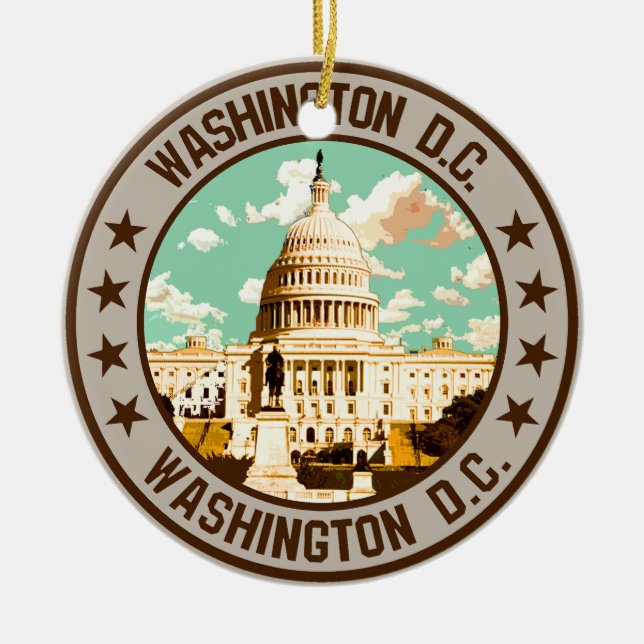 Washington D.C.                                    Ceramic Ornament (Front)