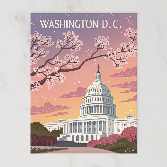 Washington D.C.: Cherry Blossoms at the Capitol Postcard (Creator Uploaded)