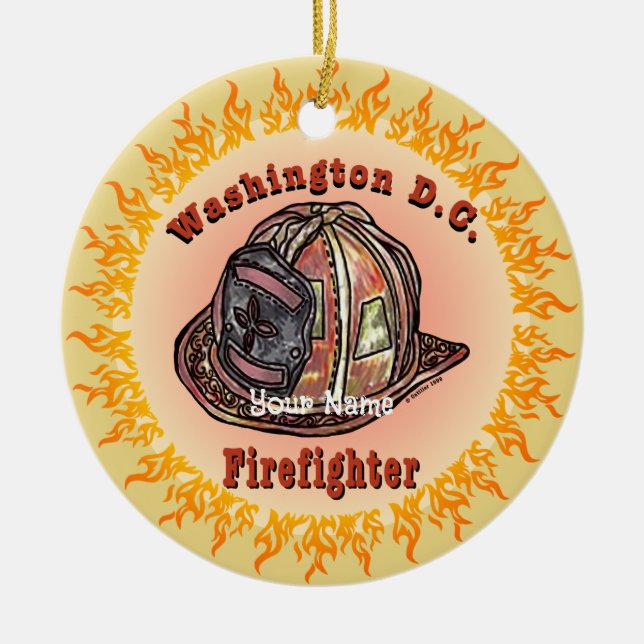 Washington D.C. Firefighter ornament (Front)
