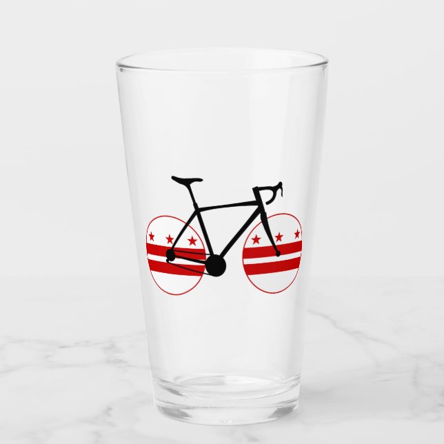 Washington D.C. Flag Cycling Glass (Front)