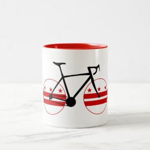 Washington D.C. Flag Cycling Two-Tone Coffee Mug