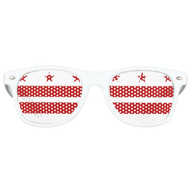 Washington, D.C Flag Retro Sunglasses (Front)
