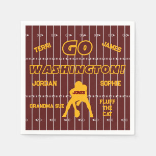 Washington D.C. Football Fan Paper Napkin