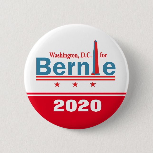 Washington, D.C. for Bernie 2020 6 Cm Round Badge (Front)