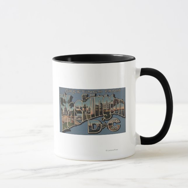Washington D. C. - Large Letter Scenes Mug (Right)