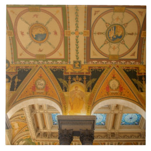 WASHINGTON, D.C. USA. Ceiling in Great Hall of Ceramic Tile