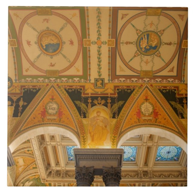 WASHINGTON, D.C. USA. Ceiling in Great Hall of Ceramic Tile (Front)