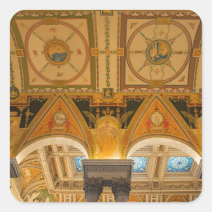 WASHINGTON, D.C. USA. Ceiling in Great Hall of Square Sticker