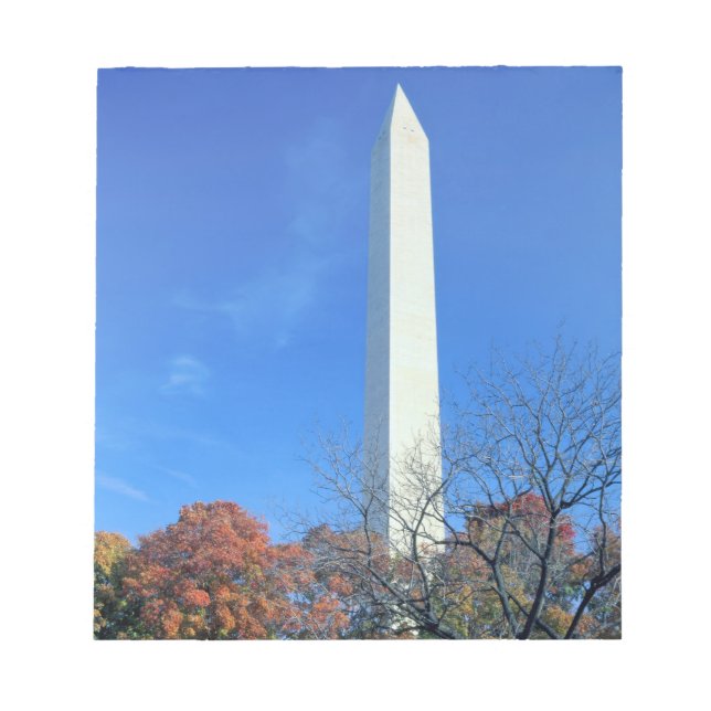 WASHINGTON, D.C. USA. Washington Monument rises Notepad (Front)