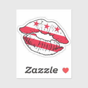 Washington D C Washingtonian Lipstick Love Flag