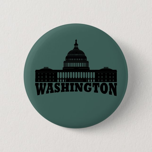 Washington DC 6 Cm Round Badge (Front)