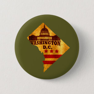washington dc 6 cm round badge