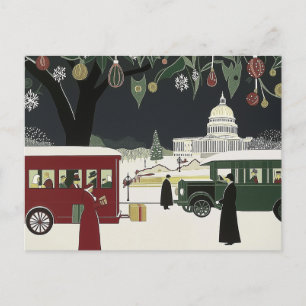 Washington DC Art Deco Style card Capitol Building