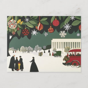 Washington DC Art Deco Style card Lincoln Memorial