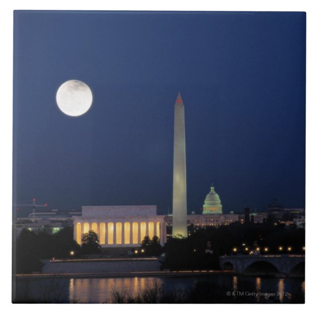 Washington DC at Night Tile (Front)
