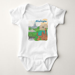 Washington DC Baby Bodysuit