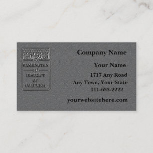 Washington DC Business card  carved stone look