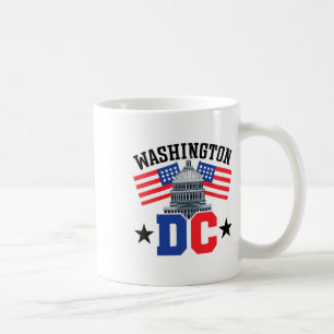 Washington Dc Capitol Hill American Flag Usa Pride Coffee Mug