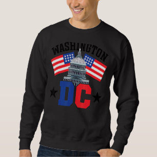 Washington Dc Capitol Hill American Flag Usa Pride Sweatshirt