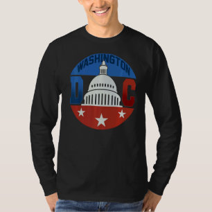 Washington Dc Capitol Hill American Flag Usa Pride T-Shirt