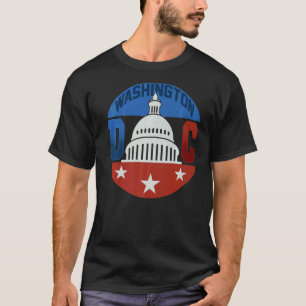 Washington Dc Capitol Hill American Flag Usa Pride T-Shirt
