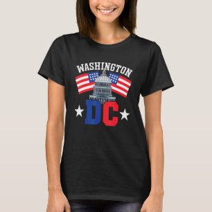 Washington Dc Capitol Hill American Flag Usa Pride T-Shirt