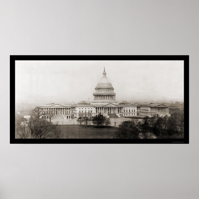 Washington DC Capitol Photo 1906 Poster (Front)