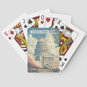 Washington DC Capitol Travel Art Vintage Playing Cards