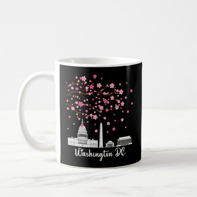 Washington Dc Cherry Blossoms Monuments Coffee Mug (Left)