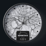 Washington, DC. City Map Clock<br><div class="desc">A fun wall clock featuring a top-down street map representing the wonderful city of WASHINGTON DC.</div>