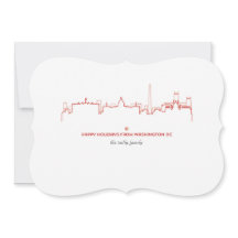 Washington DC Cityscape Holiday Card