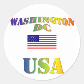 Washington DC Classic Round Sticker