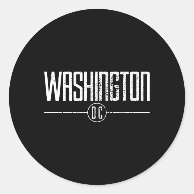 Washington Dc Classic Round Sticker (Front)