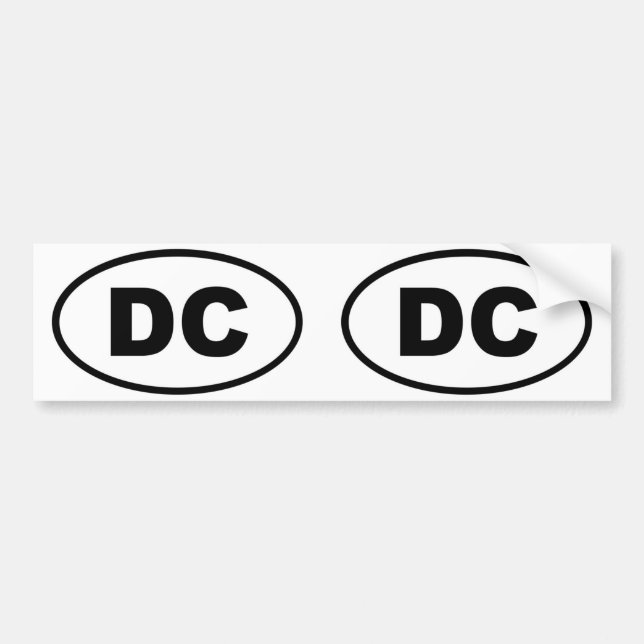 Washington DC District of Columbia oval Bumper Sticker (Front)