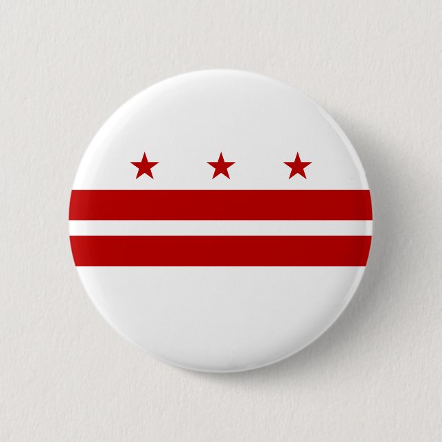 Washington DC Flag 6 Cm Round Badge (Front)